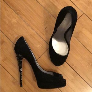 Casadei peep toe pumps